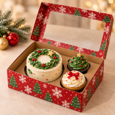 Schachteln für Weihnachtsmuffins und -kekse