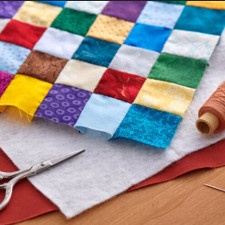 Patchwork-Werkzeuge und -Materialien