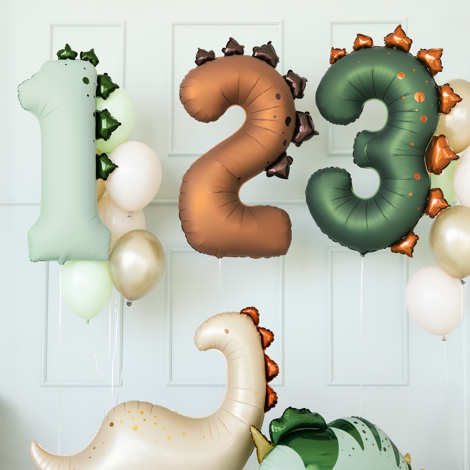 92 cm Dinosaurier-Zahlenballon - PartyDeco - 1 Stück - 3