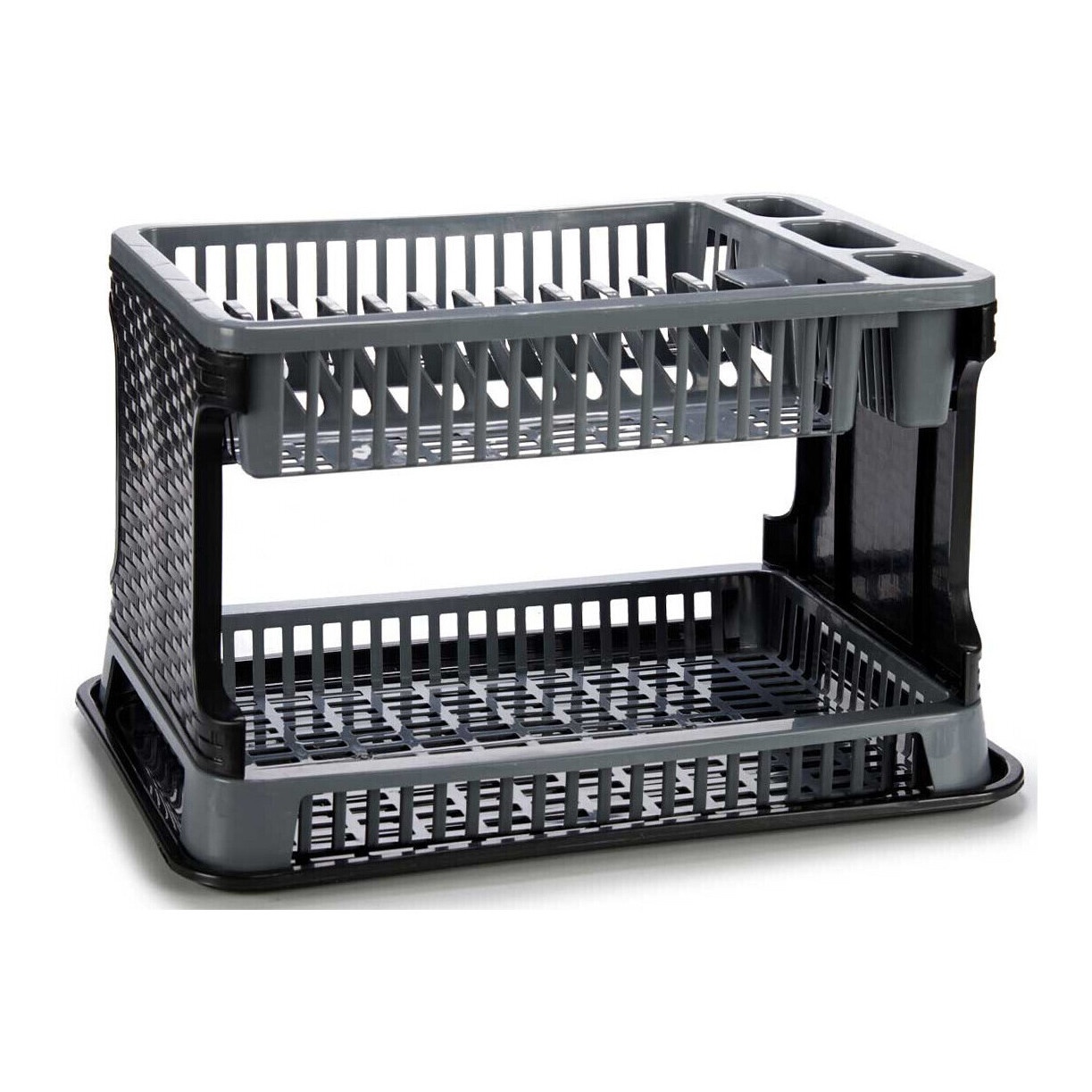 Geschirrständer 44,5 x 30,3 x 27 cm 2 Etagen Rattan - 1 St.