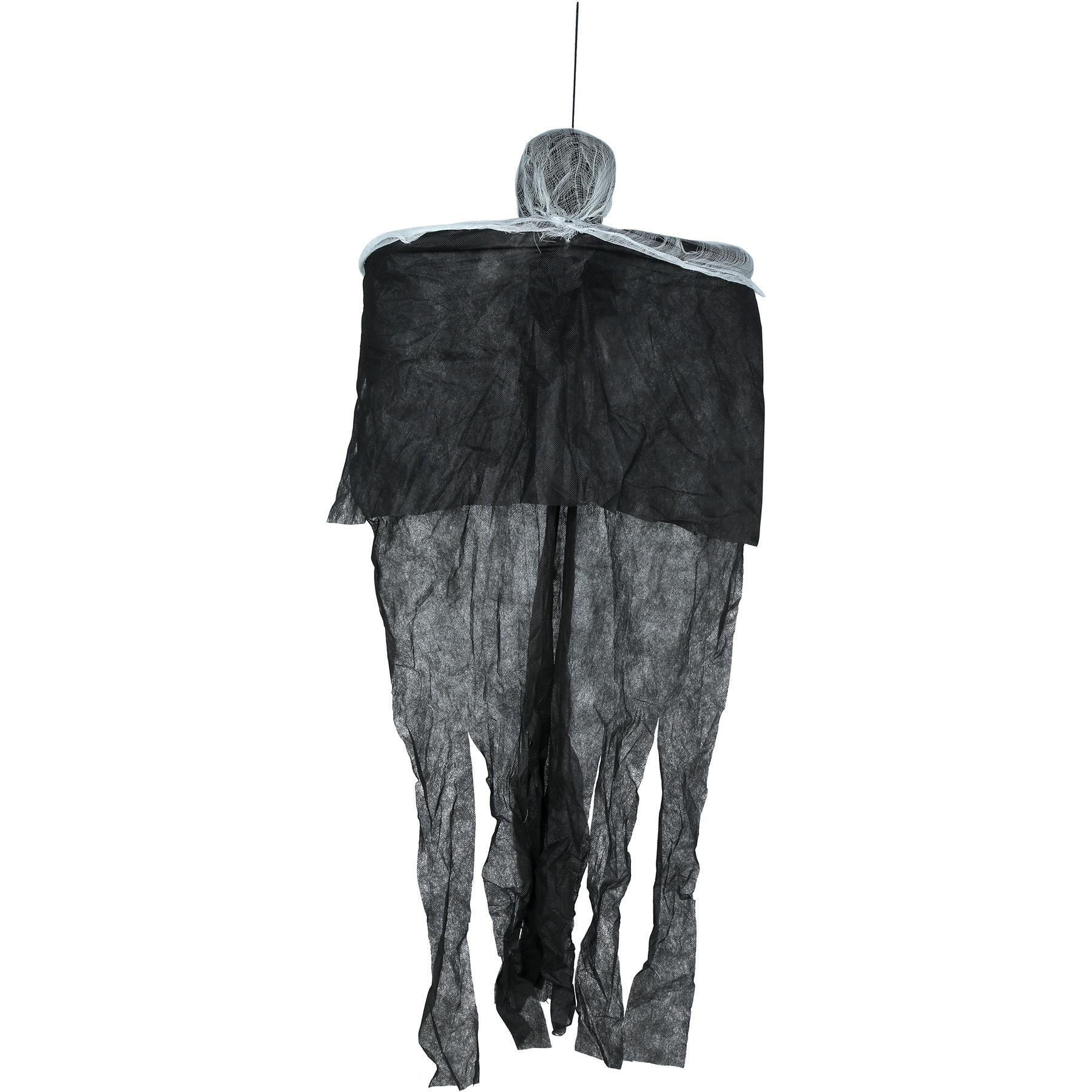 Hängebare Skelettfigur mit Kutte, 90 cm - 5