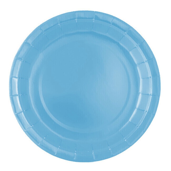 17 cm Pappteller in leuchtenden Farben - 8 Stück.