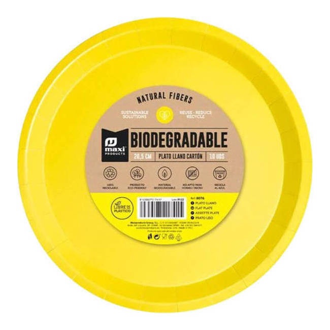 Farbige Pappteller, 17 cm - 12 Stück