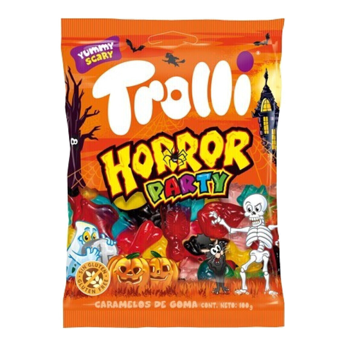 Sortierte Tüte mit Halloween Geleebonbons - Trolli Horror Party - 100 Gramm