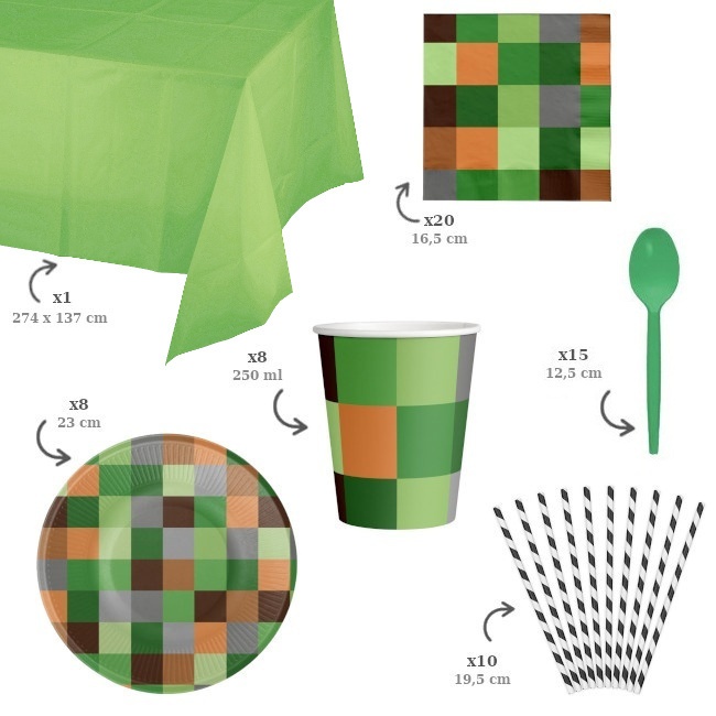 Party-Paket für Minecraft - 8 Personen - 2