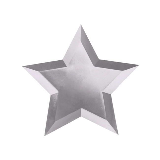 27 cm Metallic-Sternteller - 6 Stk.