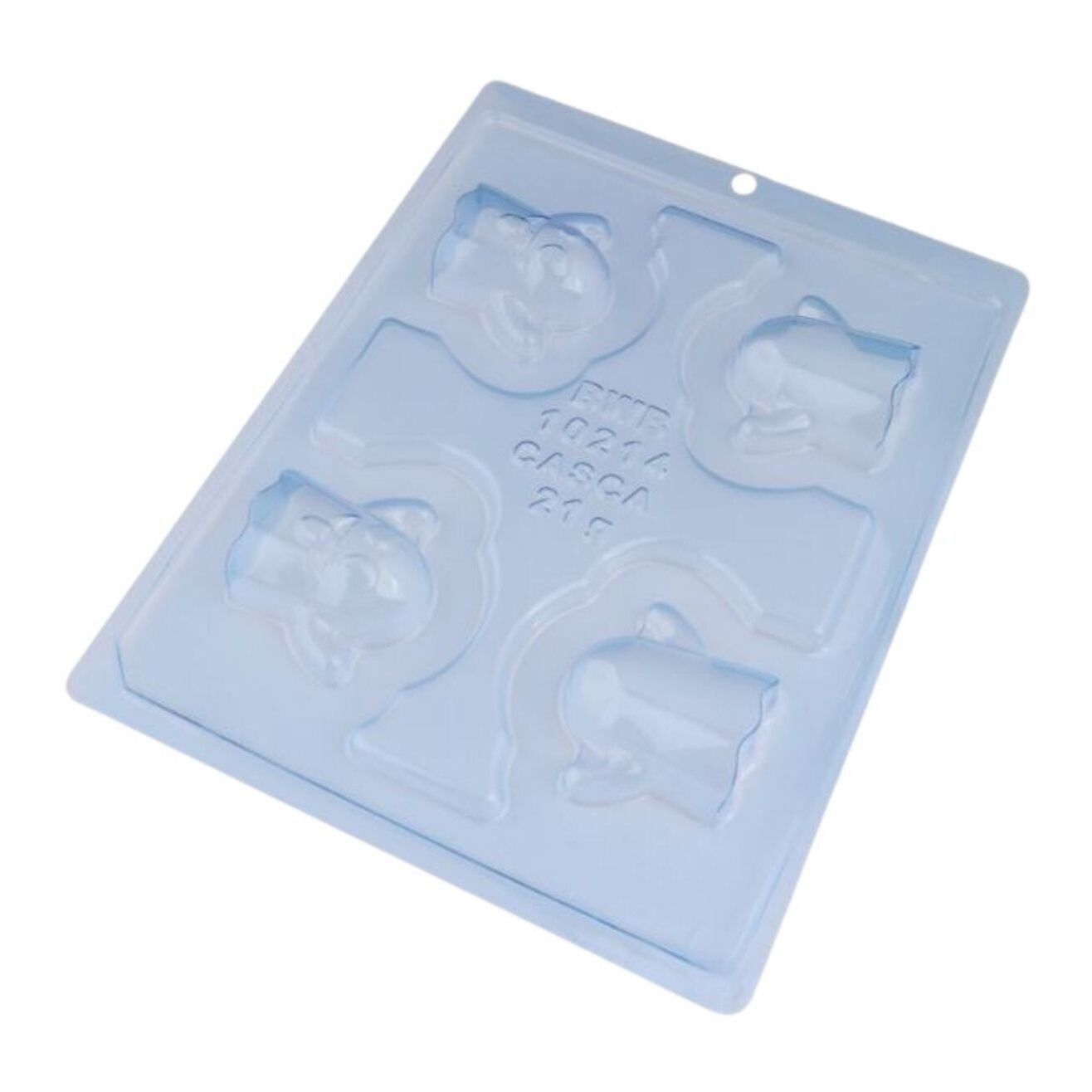 Form für zwei Schokoladengeister 19 x 24 x 3 cm - 4 Hohlräume