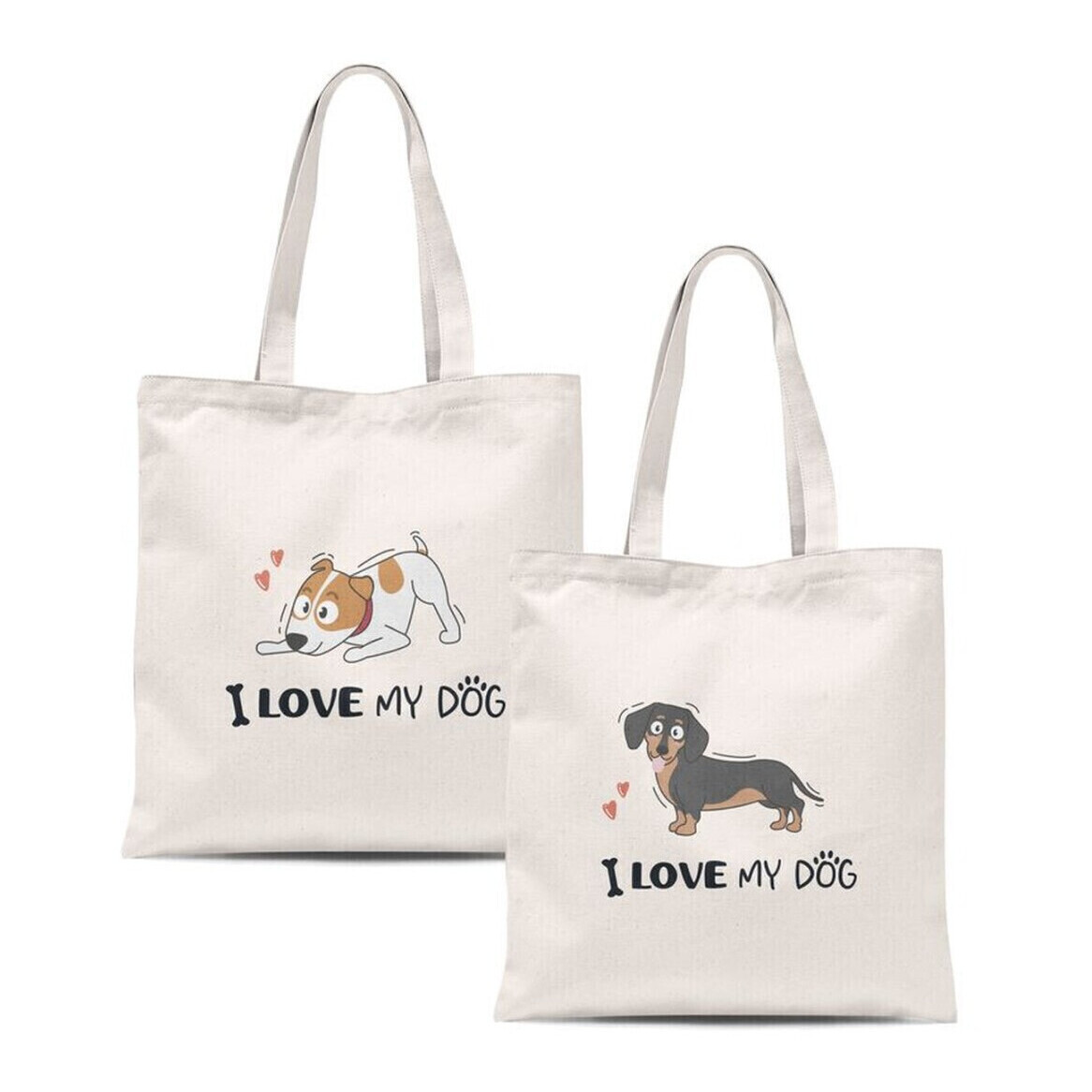 Hundetuch-Tasche I love my dog - 1 Stück