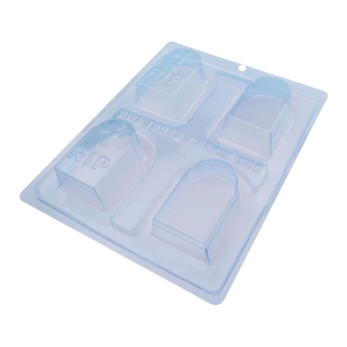 Form für zwei Grabstein-Schokoladen 19 x 24 x 3 cm - 4 Kavitäten