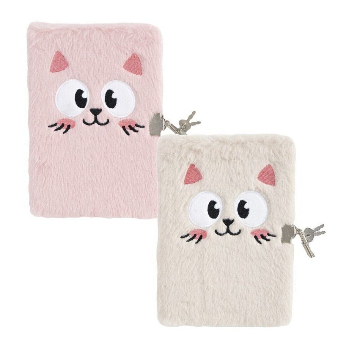 Katzentagebuch mit Plüschschloss 13 x 19 cm - 1 Stück