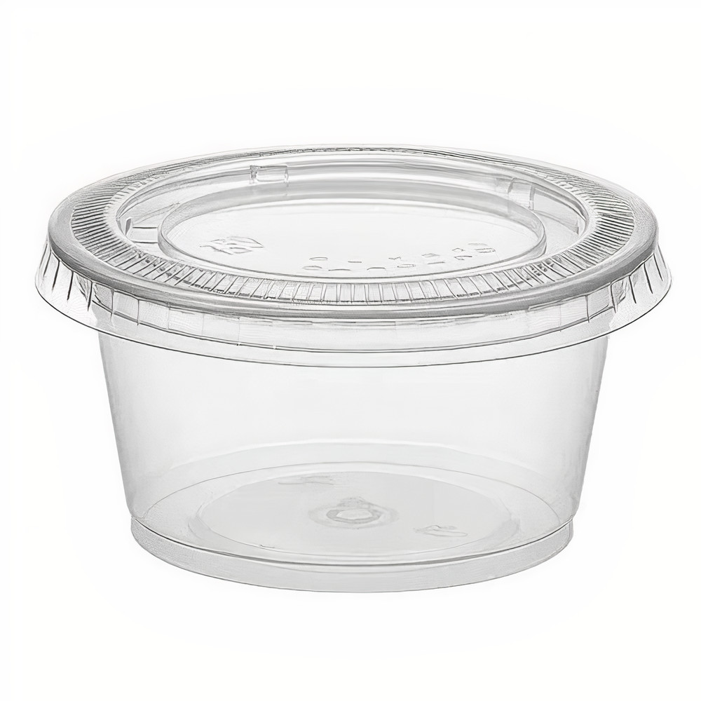 Transparente Salatschale mit Deckel, 75 ml - 100 Stück