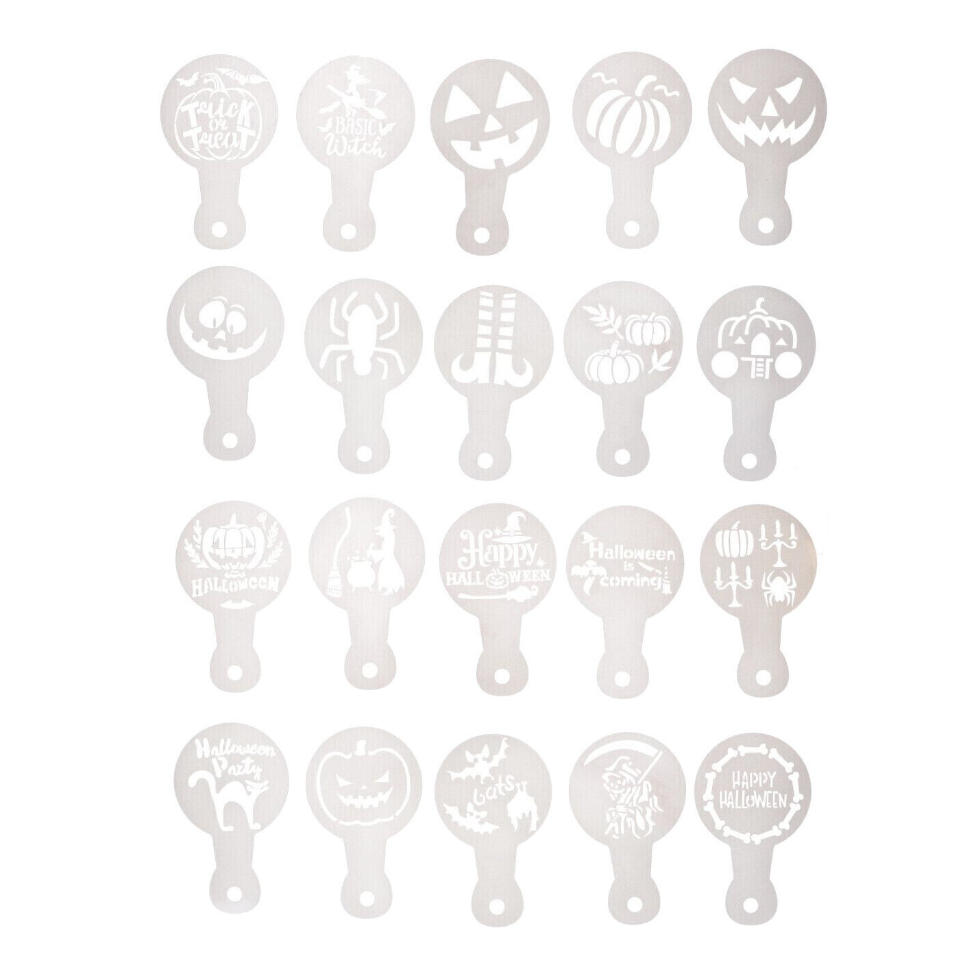 Schablonen mit Halloween-Motiven - 20 Stück