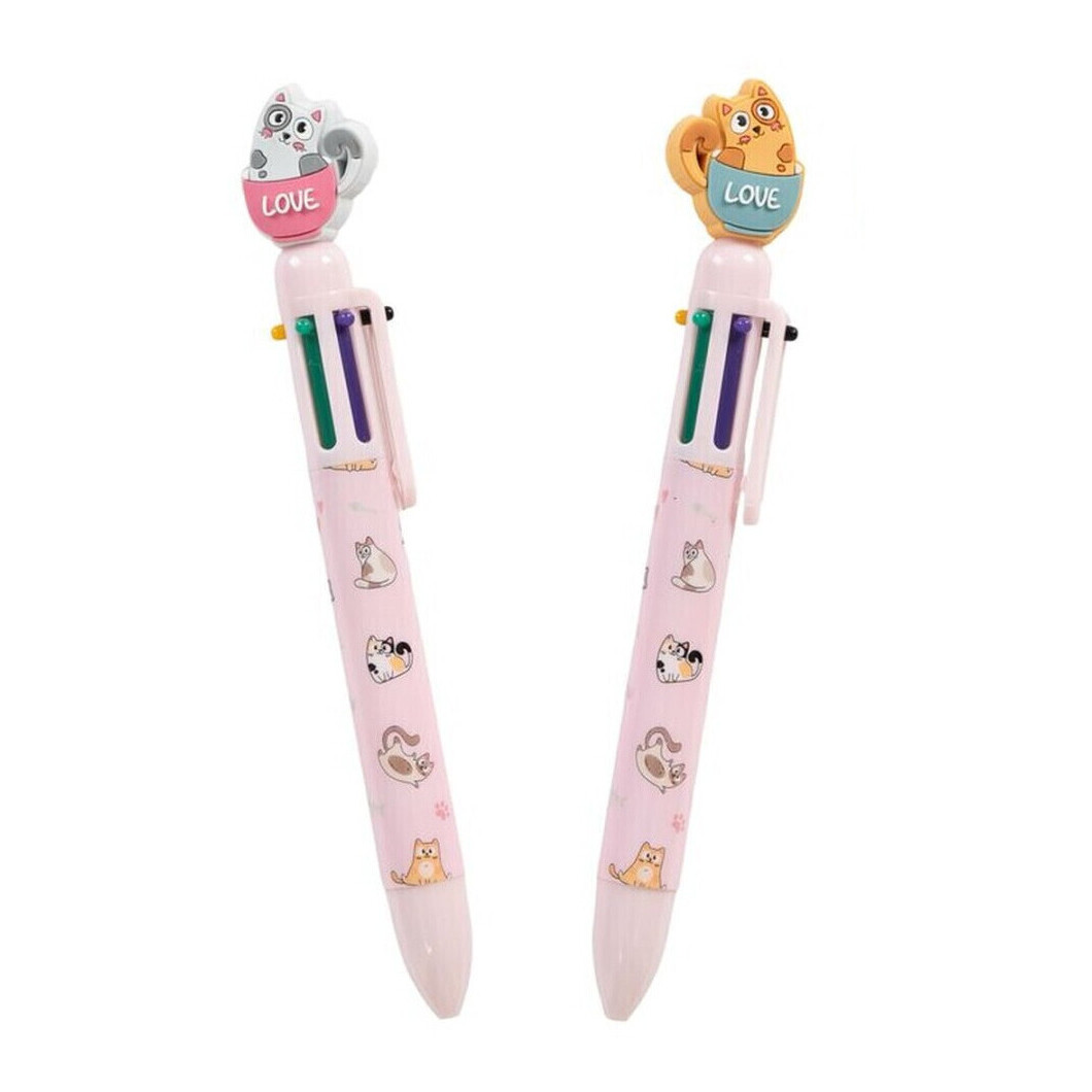 Mehrfarbiger Katzen-Kugelschreiber - 1 Stück