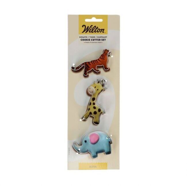 Ausstechformen für Giraffe, Tiger und Elefant - Wilton - 3 Stück