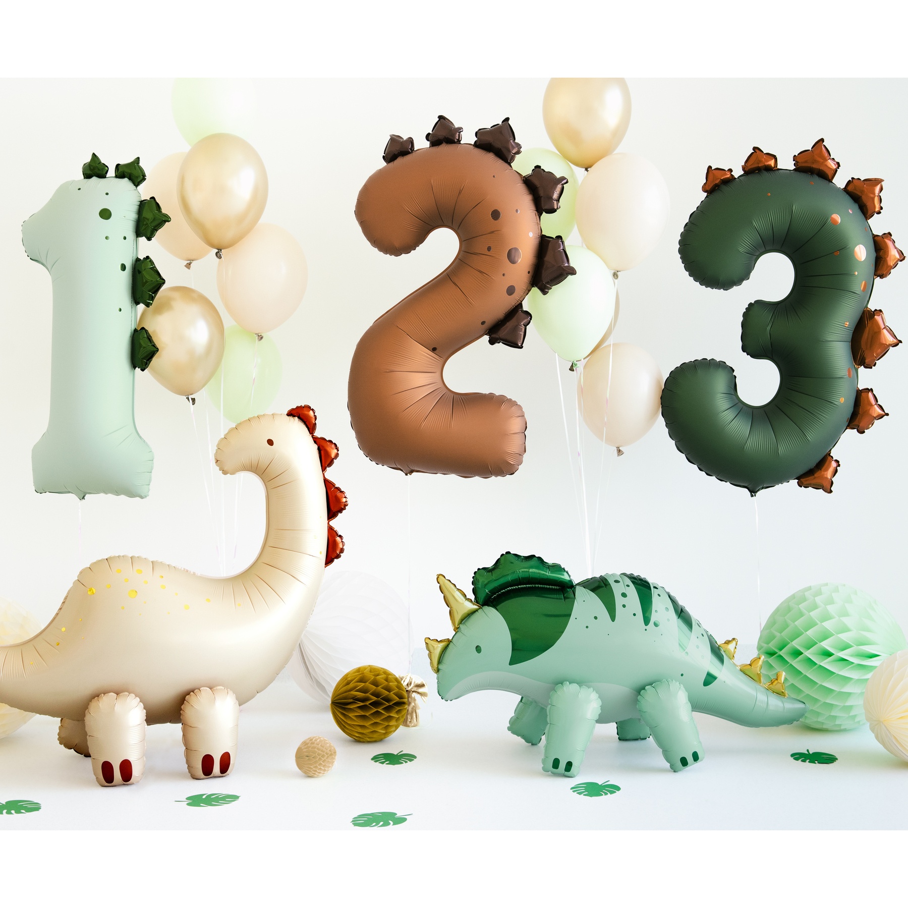 92 cm Dinosaurier-Zahlenballon - PartyDeco - 1 Stück - 4