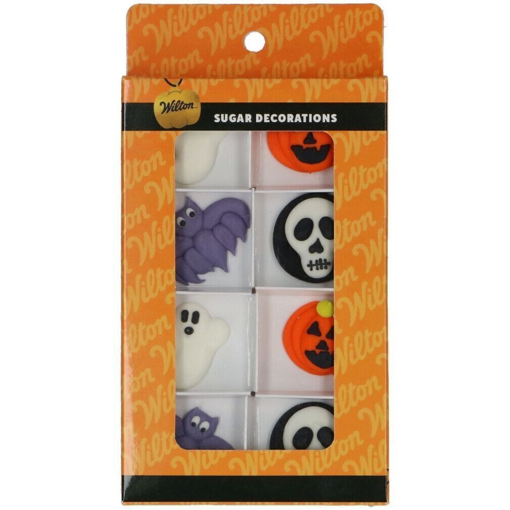 Halloween-Zuckerfiguren mit Fledermaus und Kürbis - Wilton - 8 Stück - 2