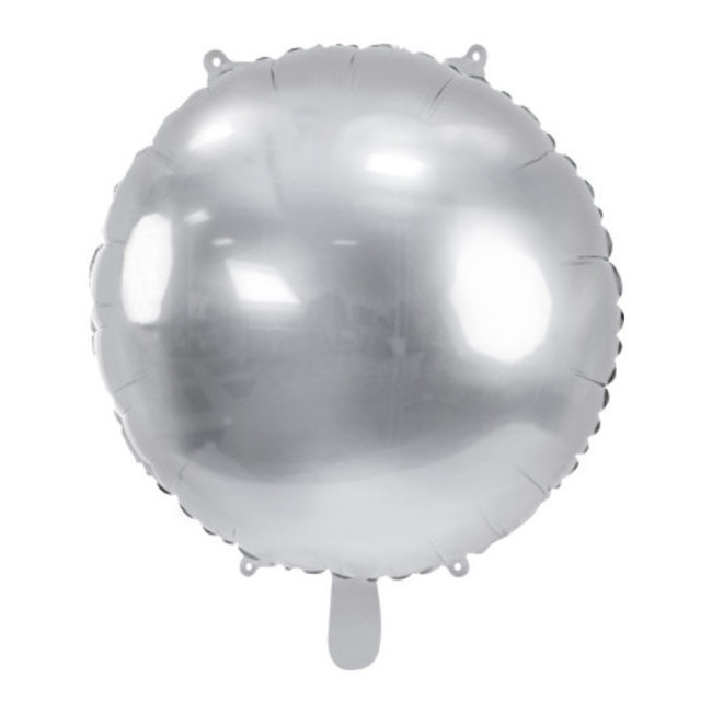 Runder Metallic-Ballon 45 cm - Partydeco