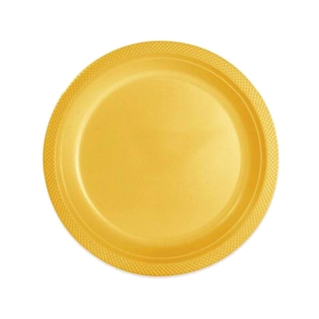 22 cm farbige Kunststoffteller - 12 Stück.