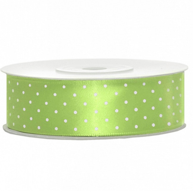 Schleifenband mit Tupfen 2,5 cm - 25 m