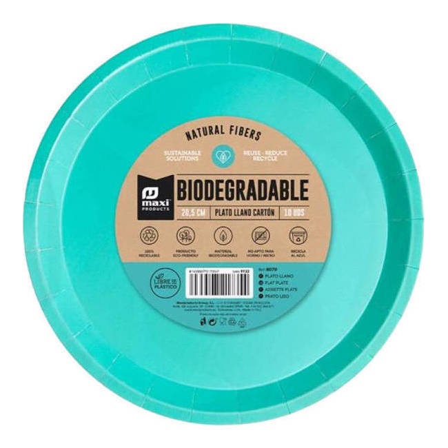 Bunte Pappteller 20,5 cm - 10 Stück