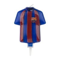 Kerze im FC Barcelona-Trikot