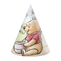 Winnie the Pooh Partyhüte mit Naturmotiv - 6 Stück