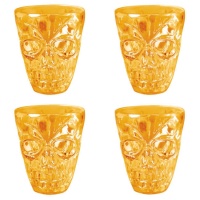 6 cm Plastik-Totenkopf Shotgläser - 4 Stk.