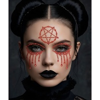 Selbstklebender Gesichtsschmuck im satanischen Stil