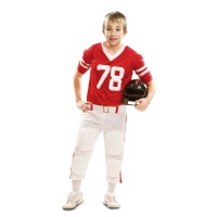 Rotes Rugbyspieler-Kostüm für Kinder