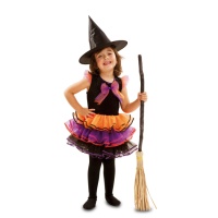 Buntes Hexenkostüm mit Tutu für Mädchen