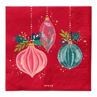 Servietten mit weihnachtlichem Dekor, 16,5 cm - 30 Stück
