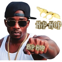 Goldener Hip-Hop-Ring