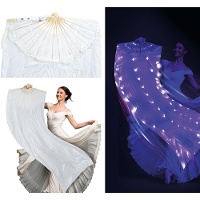 Weißer LED?Fächer 75 x 150 cm