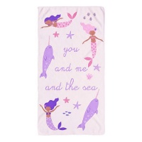 Meerjungfrauen-Handtuch 140 x 70 cm