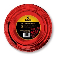 28 cm Pappteller metallisiert - 3 Stück