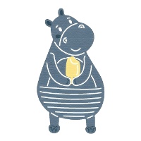 Hippopotamus-Stanzform mit Eis Zag - Misskuty - 2 Stück