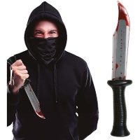 Messer mit Blut, 34 cm