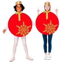 Kinderkostüm als Weihnachtskugel