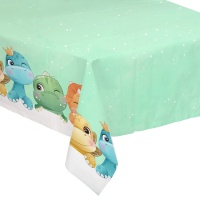 Tischdecke mit fröhlichen Dinosauriern 1,20 x 1,80 m