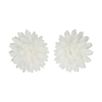 Weiße Gänseblümchen-Waferblumen, 4 x 4,3 cm - FunCakes - 12 Stück