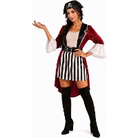 Englisches Korsaren-Piratenkostüm für Frauen