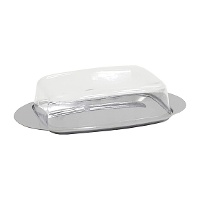 Transparente Butterdose mit Edelstahlboden