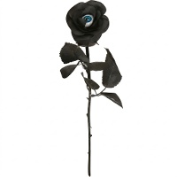 Schwarze Rosenblüte mit Auge 42 cm