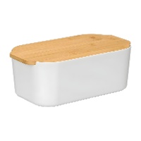 Brotkasten 33 x 18,5 x 12 cm mit Bambusdeckel - 1 Stück