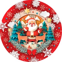 Weihnachtsteller 23 cm - 6 Stück