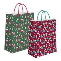 Geschenktasche Weihnachtsfiguren - 1 Stück, 45 x 33 x 10 cm