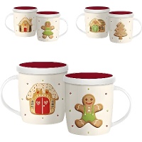 350 ml Sweet Christmas Becher mit Teefilter - 1 Stück