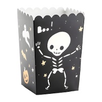 Halloween Popcorn-Boxen 9 x 9 x 13 cm - 6 Stück.