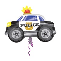 XL Polizeiwagen Silhouette Luftballon 45 x 60 cm - Anagramm