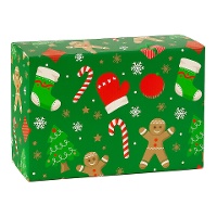 Gingerbread-Motiv Süßigkeitenbox, 18 x 13,5 x 7,5 cm - Decora